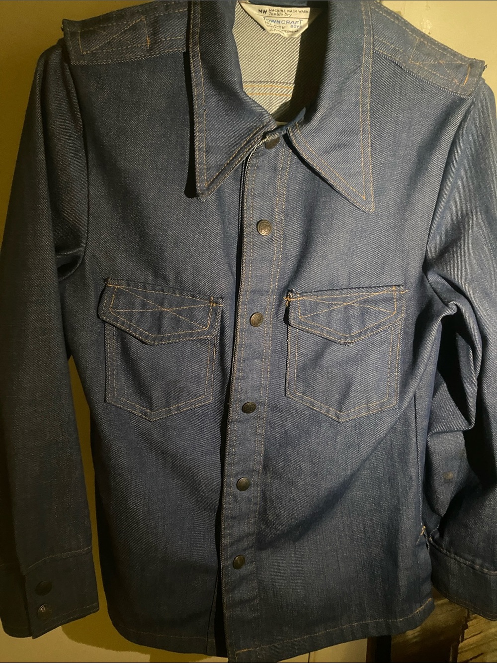 Towncraft Dark Blue Denim Button-Down Shirt